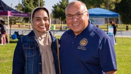Assemblymember Rodriguez with an attendee at the 6th Annual Women's Health Fair