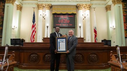 Assemblymember Rodriguez and Senator Bradford Present Resolution to Tim Brown, National Chairman of 911 for Kids 