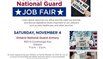 Work for Warriors/Veteran and National Guard Job Fair Flyer