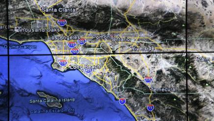 Weather map of California
